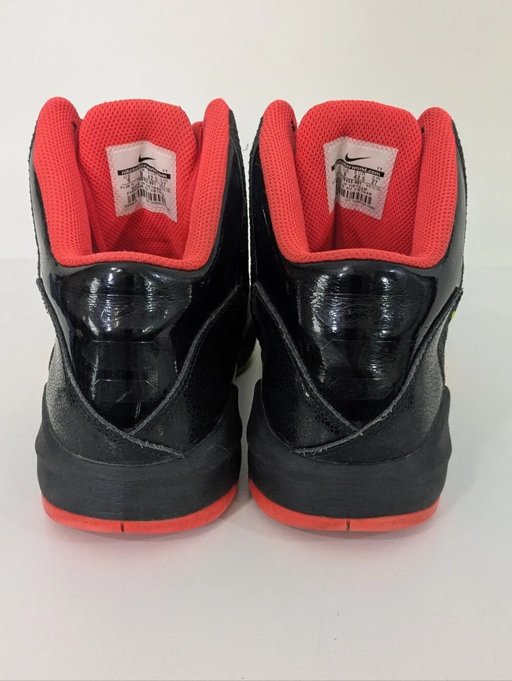 Nike Zoom Without A Doubt Basketball Sneakers - Size 9 Mens - Black Volt Crimson